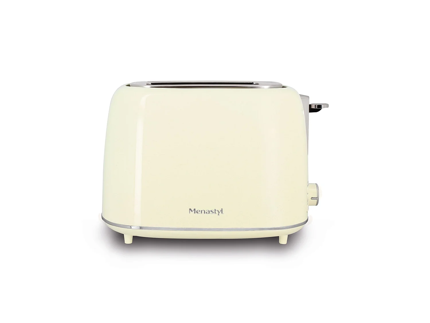 Menastyl - Grille Pain Rétro 2 Tranches En Acier Inoxydable Crème