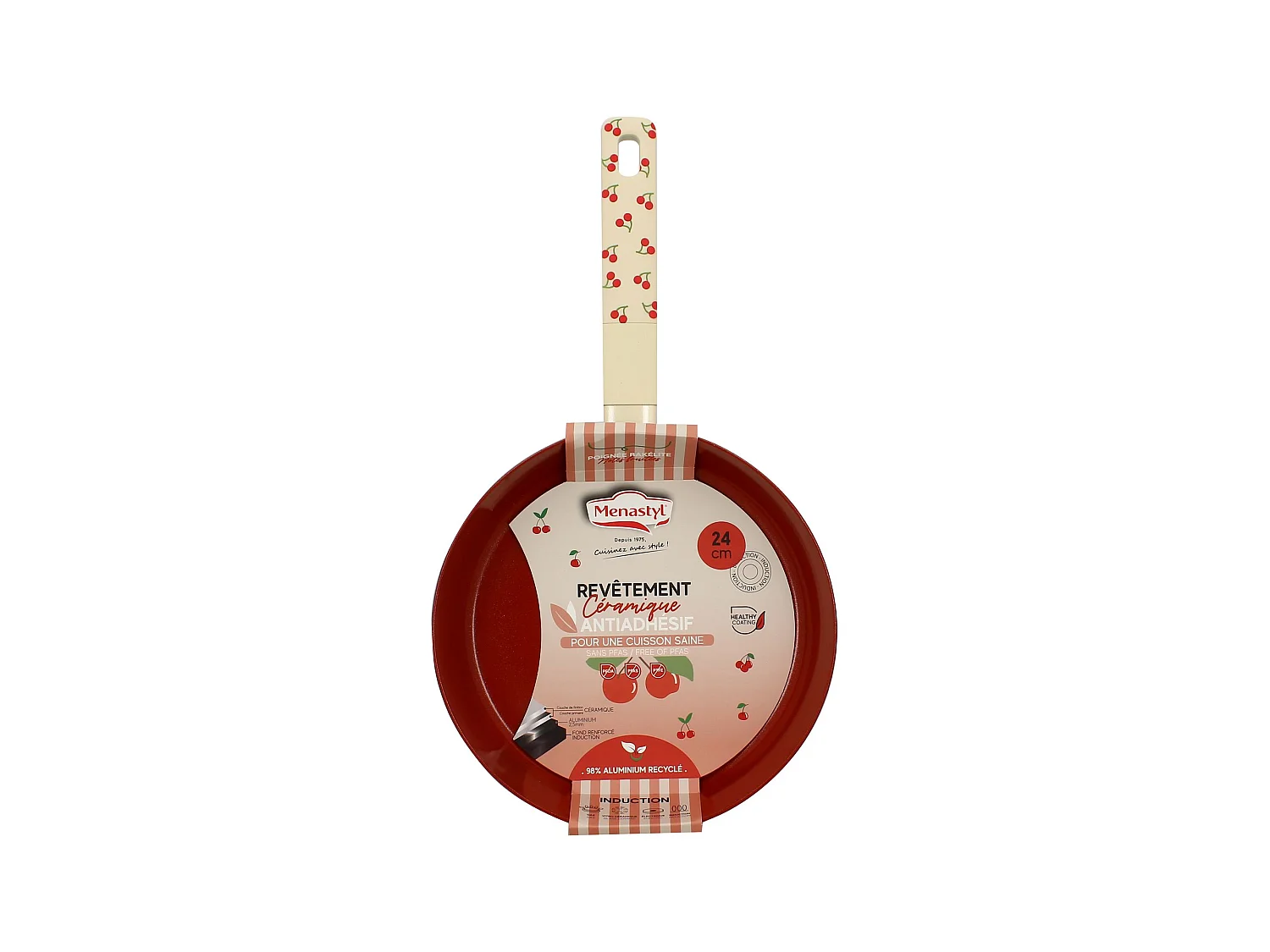 Menastyl - Poêle Cerise 24cm En Aluminium