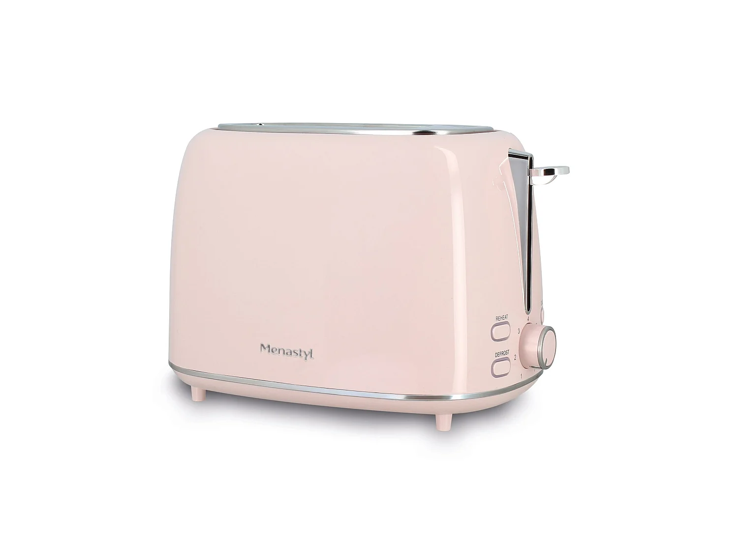 Menastyl - Grille Pain Retro 2 Tranches En Acier Inoxydable Rose
