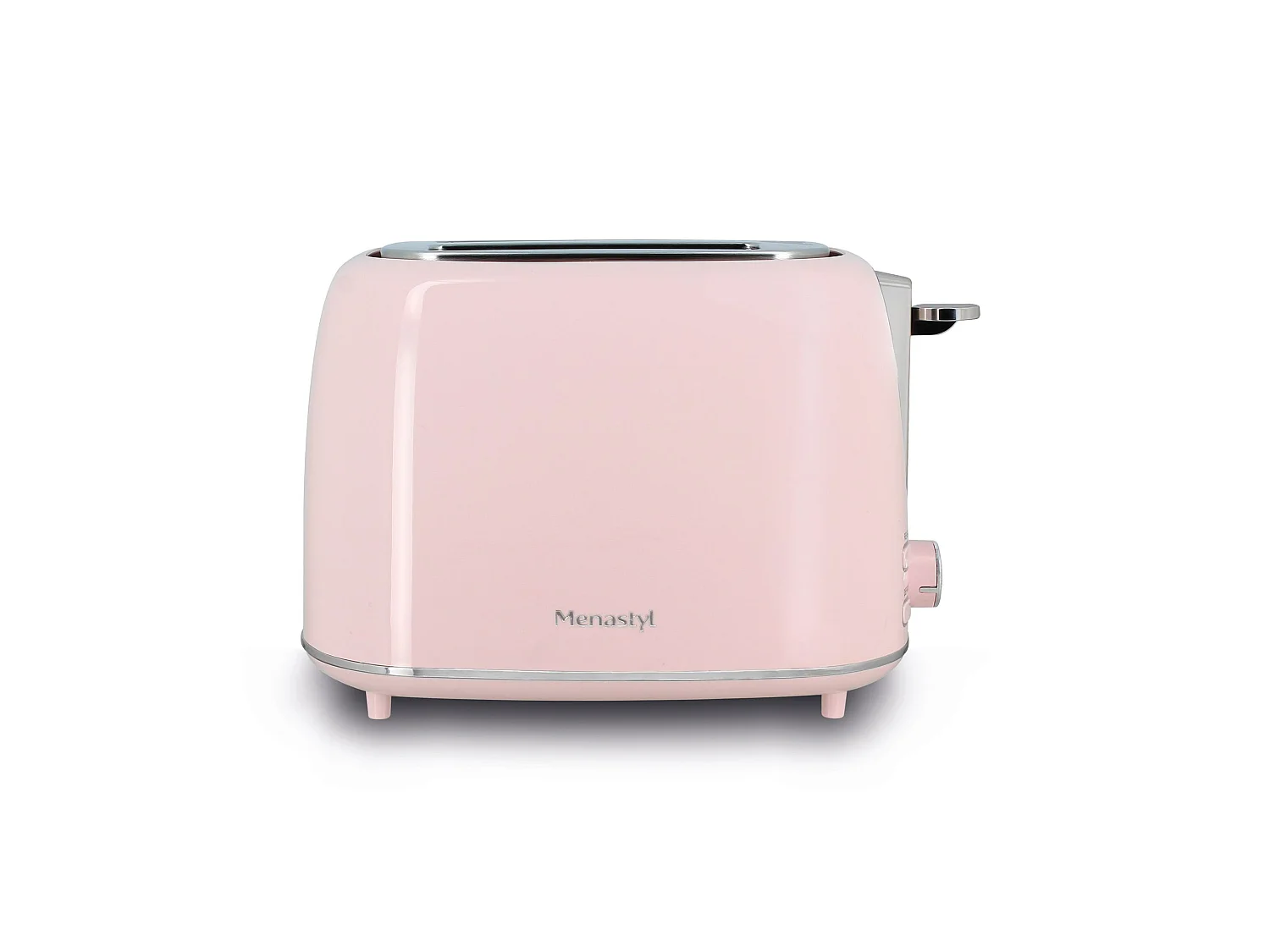 Menastyl - Grille Pain Retro 2 Tranches En Acier Inoxydable Rose