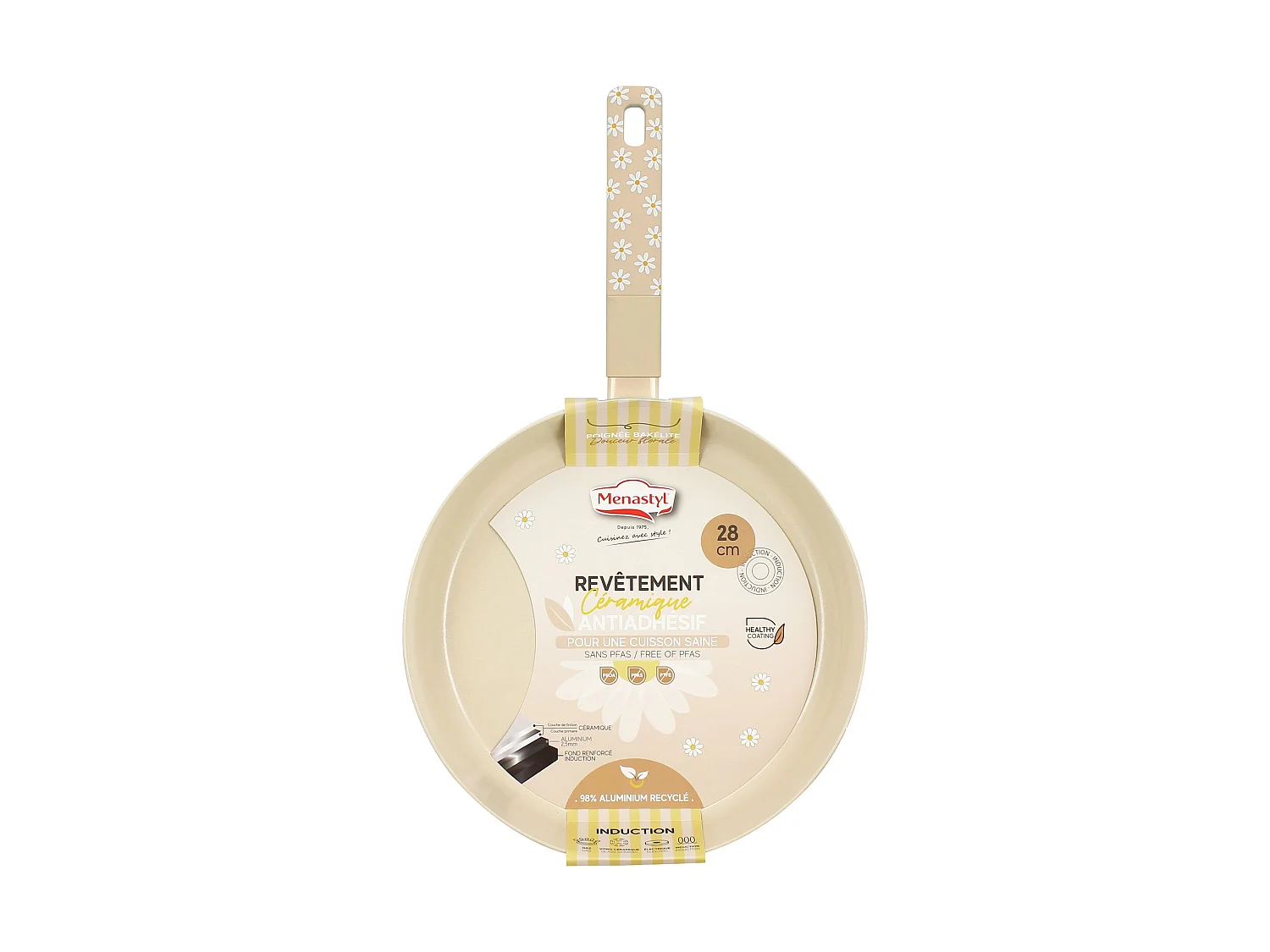 Menastyl - Poele Marguerite 28cm En Aluminium