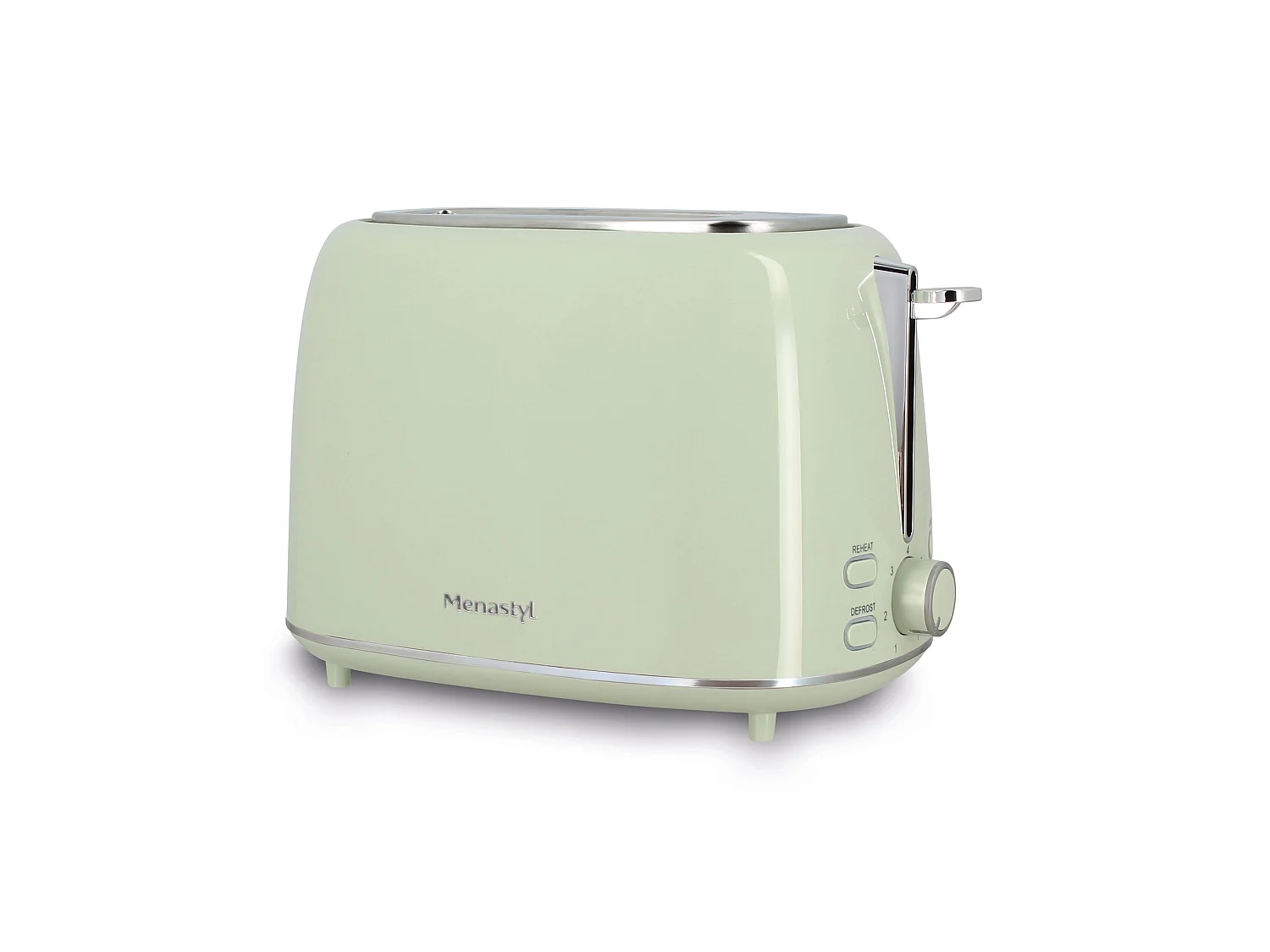Menastyl - Grille Pain Retro 2 Tranches En Acier Inoxydable Celadon