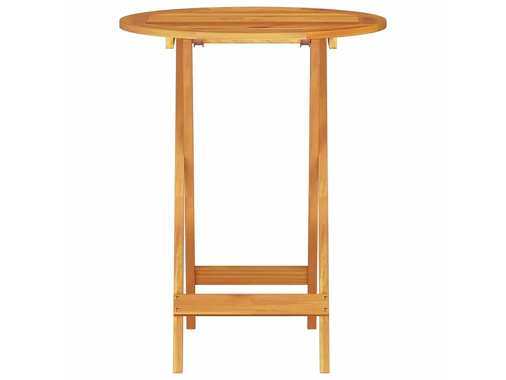 Ensemble bistro pliant 3 pièces Marron Bois d'Acacia Massif