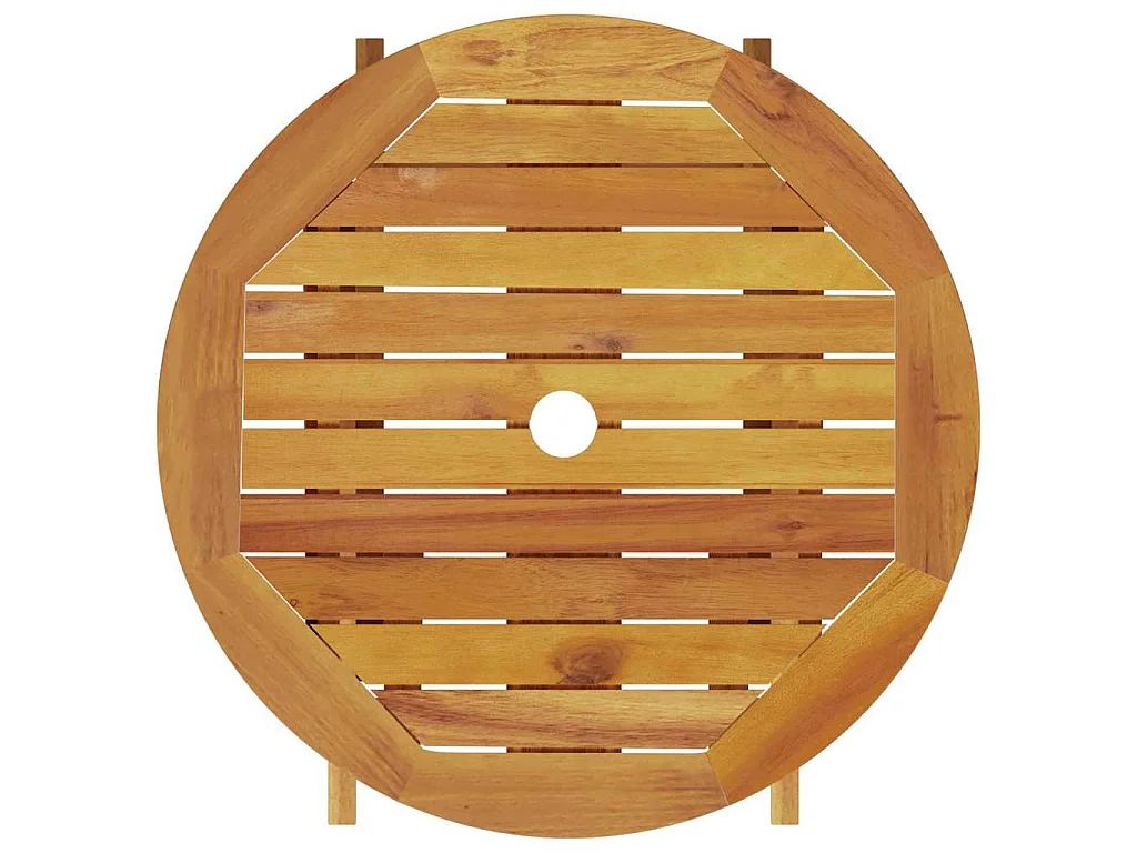 Ensemble bistro pliant 3 pièces Marron Bois d'Acacia Massif
