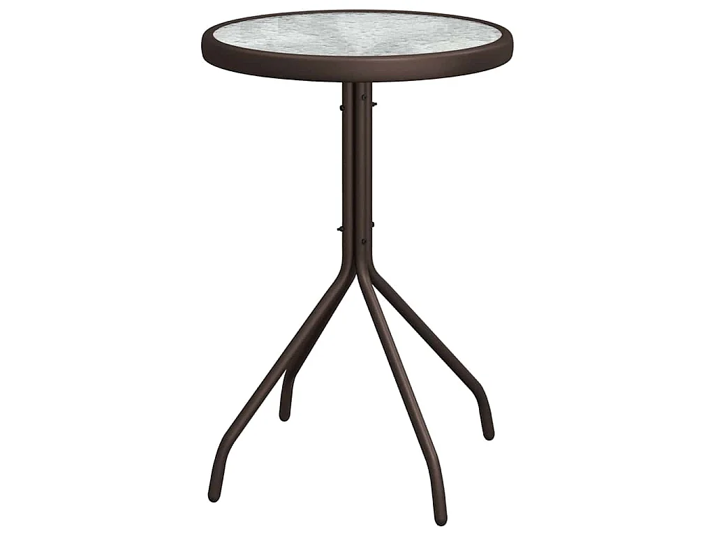 Ensemble bistro de jardin 3 pièces Marron Acier