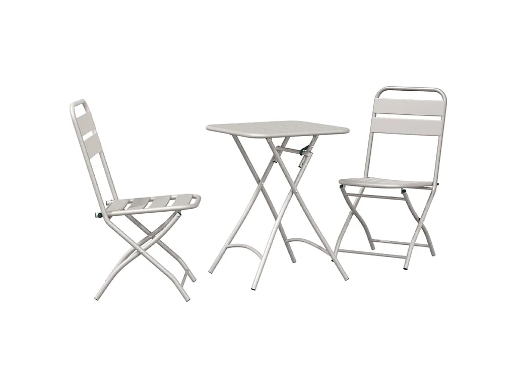 Ensemble bistrot 3 pièces Beige Acier