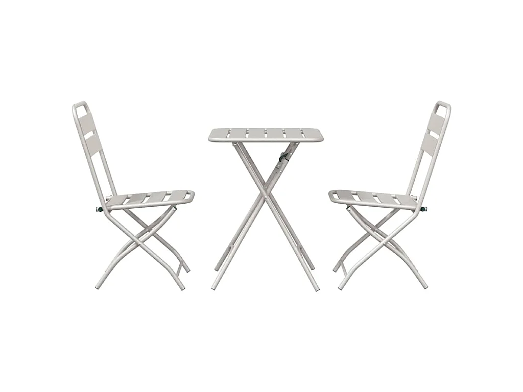 Ensemble bistrot 3 pièces Beige Acier