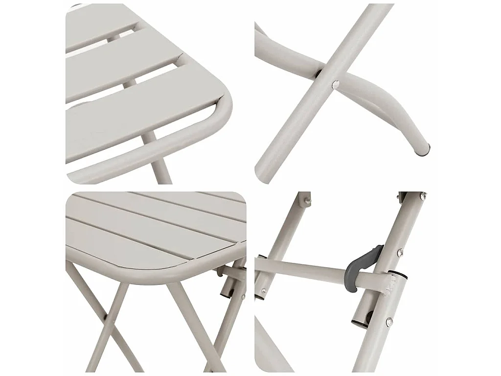 Ensemble bistrot 3 pièces Beige Acier