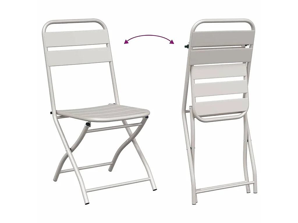 Ensemble bistrot 3 pièces Beige Acier