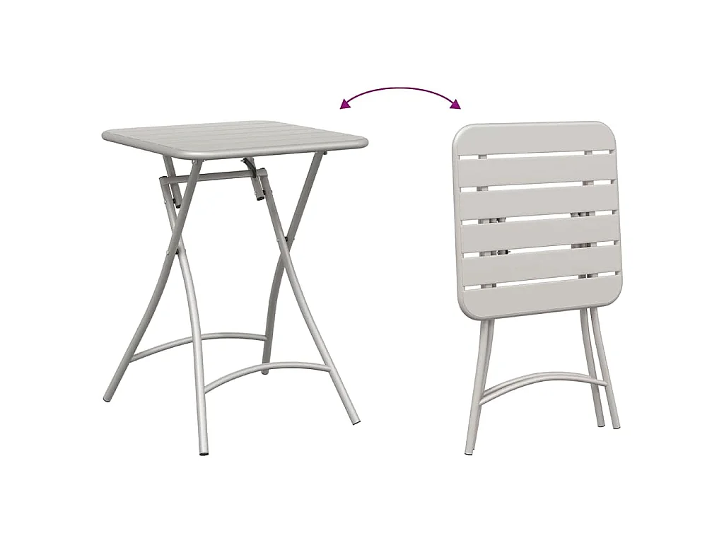 Ensemble bistrot 3 pièces Beige Acier