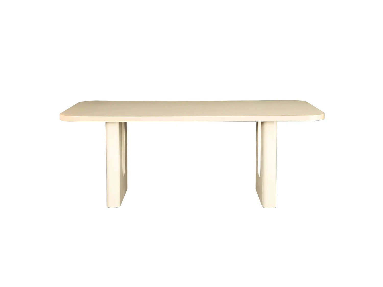 Table à manger finition mat 8 places crème - Sia