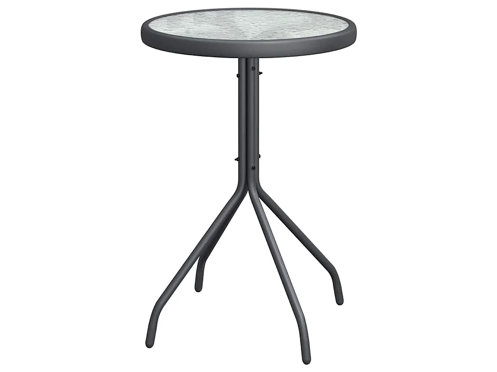 Ensemble bistro de jardin 3 pièces Gris Acier
