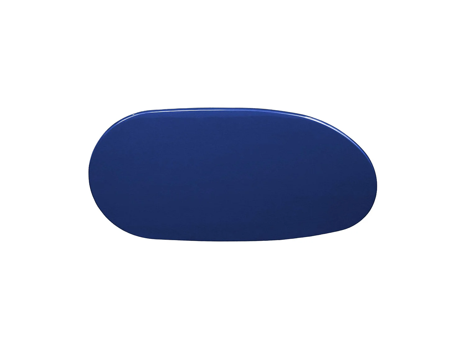 Tavolino basso ovale finitura lucida, blu