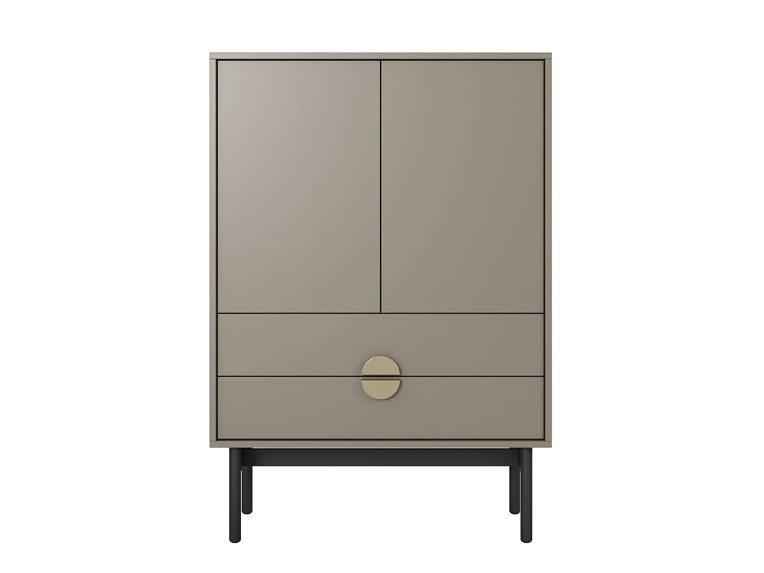 Highboard 2-türig - Steingrau - 85 cm - Stoon II