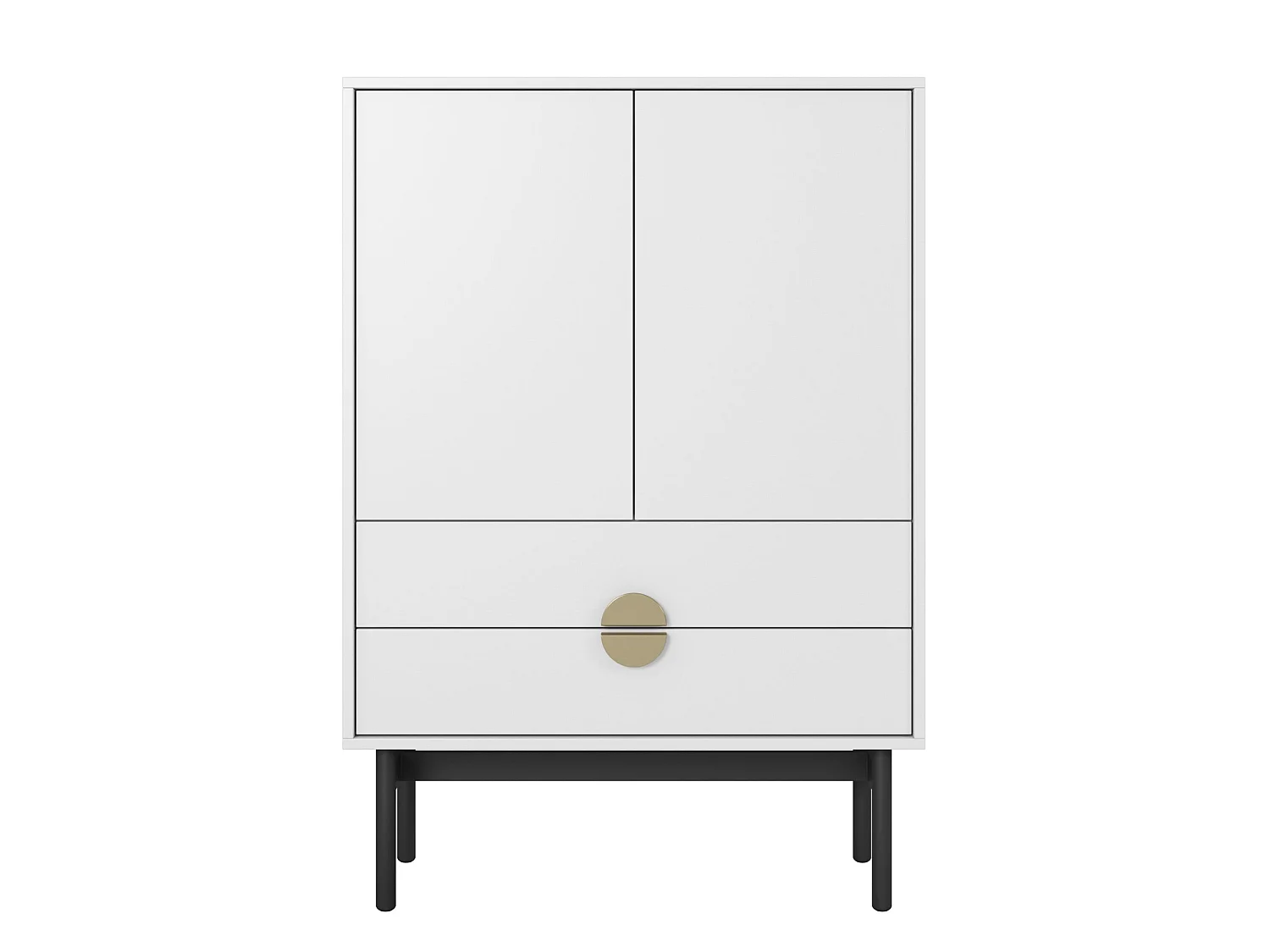 Highboard 2-türig - Weiß - 85 cm - Stoon II