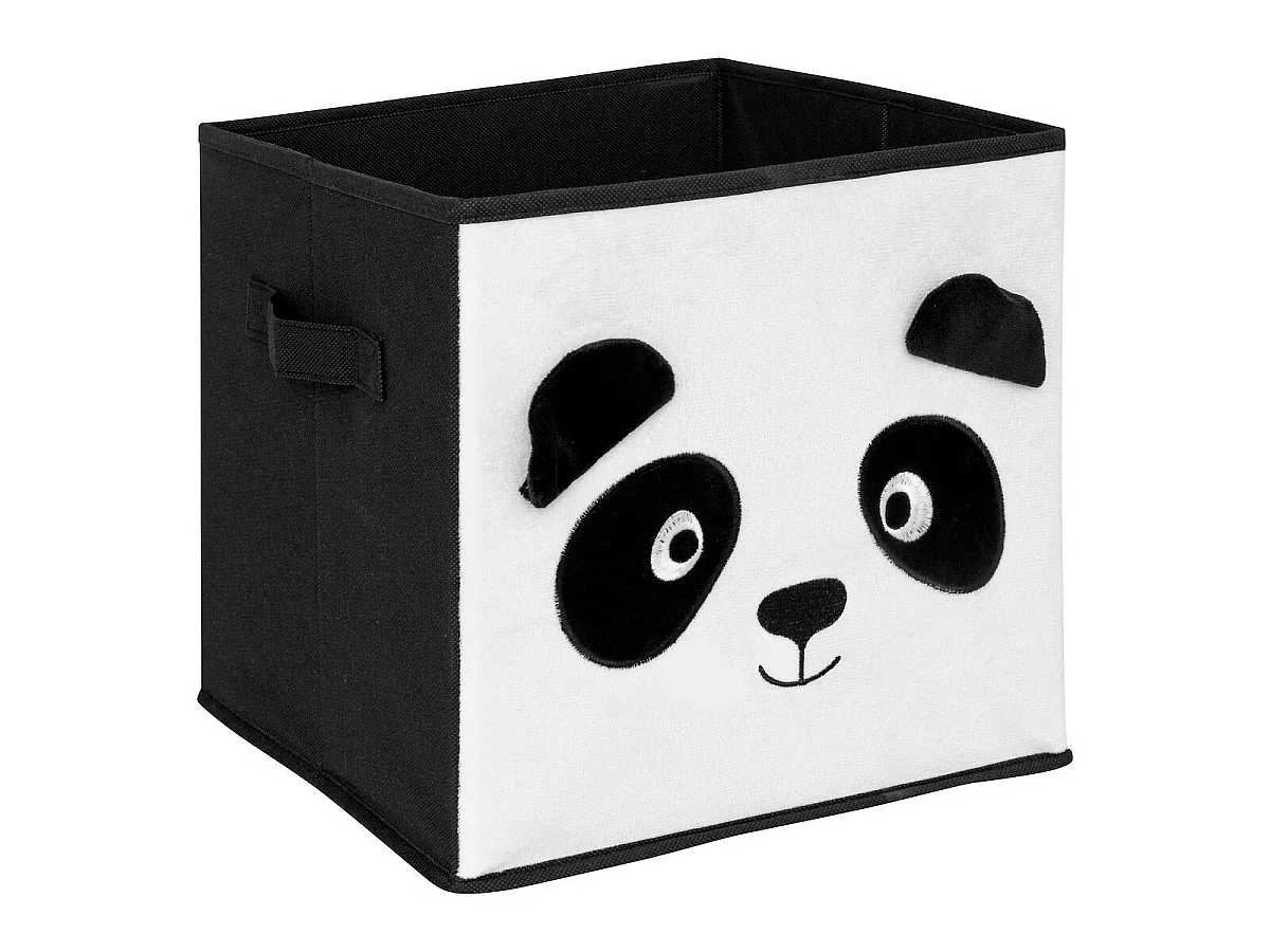 Boîte de Rangement Pliable "Panda" 29x29cm Noir & Blanc