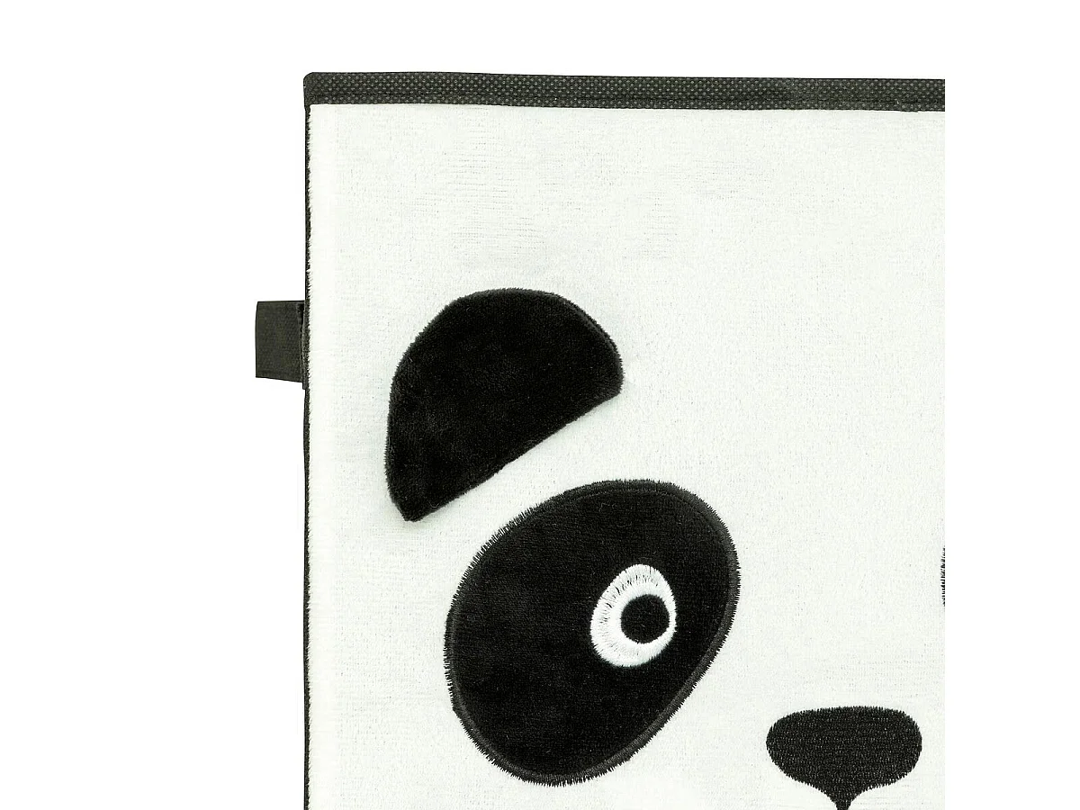 Boîte de Rangement Pliable "Panda" 29x29cm Noir & Blanc