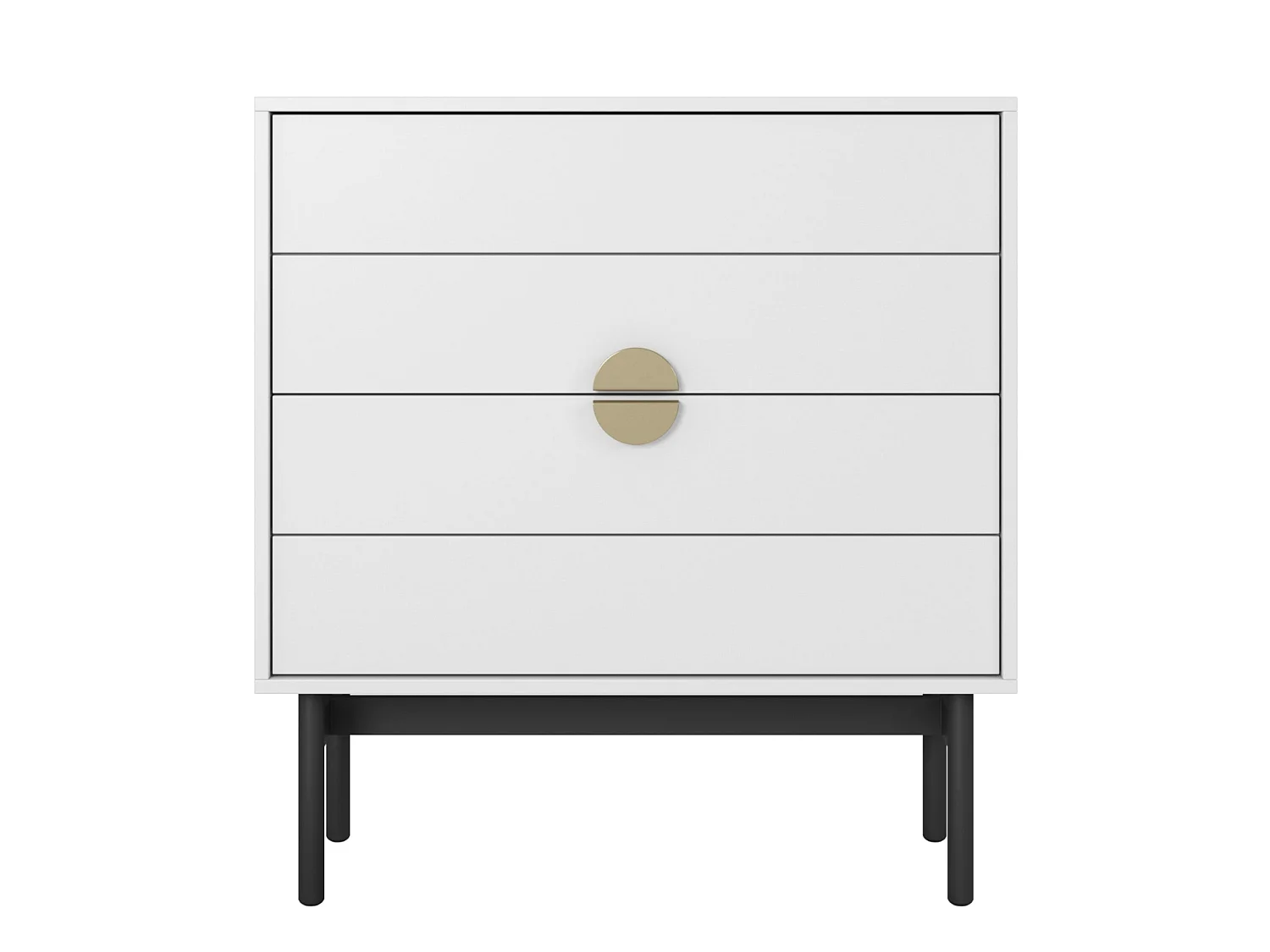 Commode avec 4 tiroirs - 85cm - blanc - STOON II