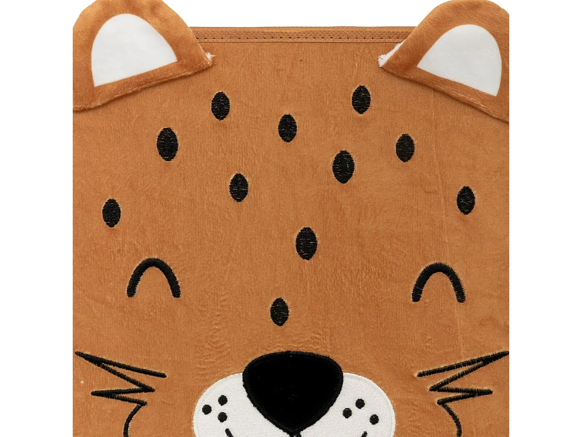 Boîte de Rangement Pliable "Léopard" 29x29cm Marron