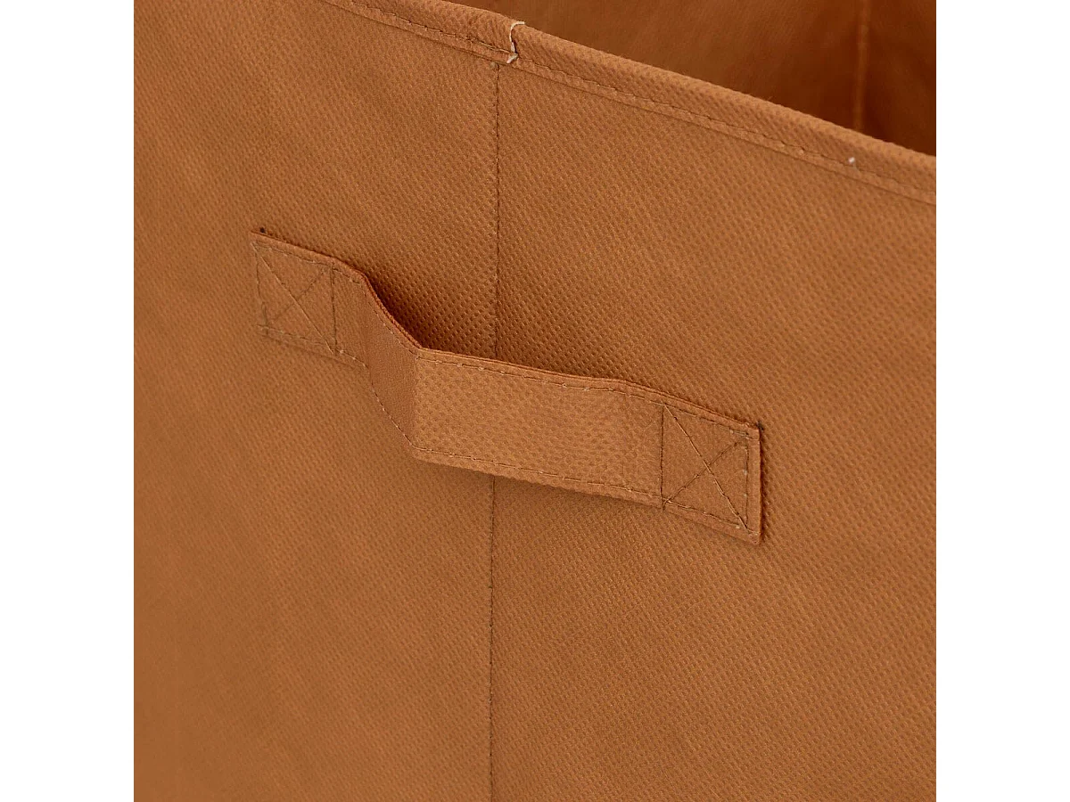 Boîte de Rangement Pliable "Léopard" 29x29cm Marron