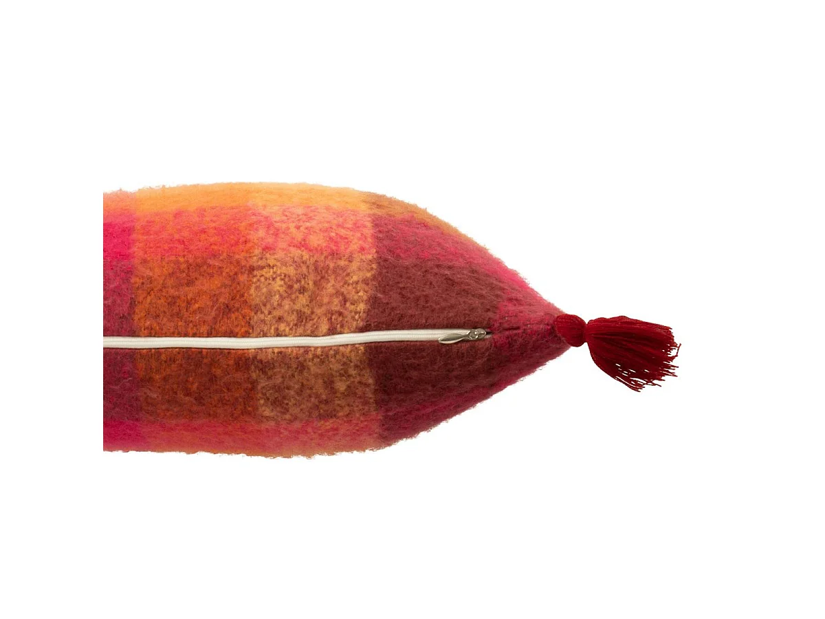 Coussin à Carreaux "Berni" 45x45cm Orange