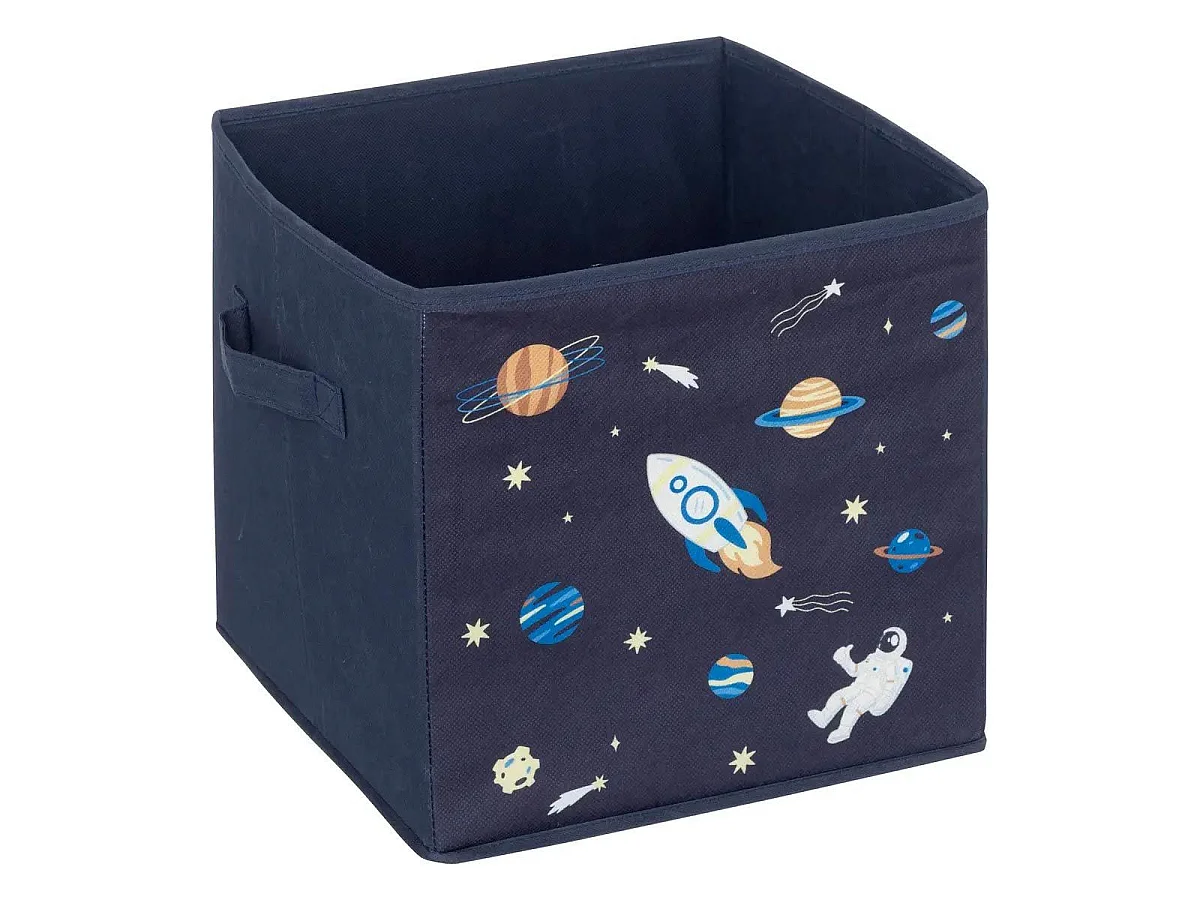 Lot de 2 Boîtes de Rangement "Espace" 29cm Bleu