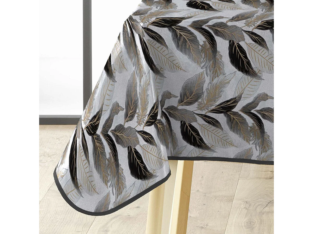 Nappe Toile Cirée "Oralia" 140x240cm Gris