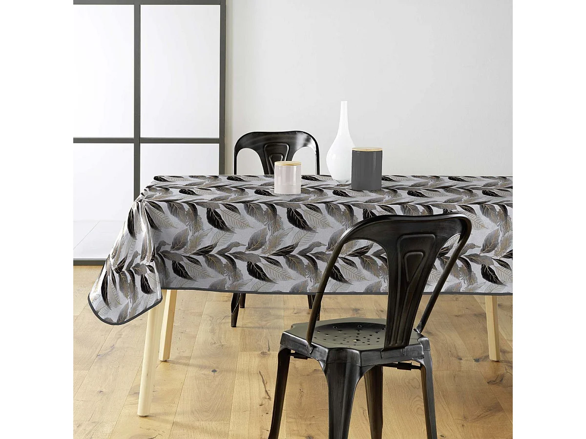 Nappe Toile Cirée "Oralia" 140x240cm Gris