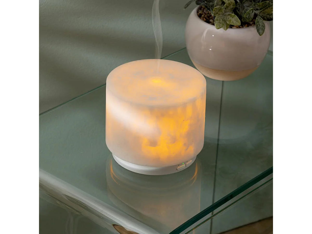 Diffuseur d'Huile Essentielle Effet Marbre "Elsy" 100ml Blanc