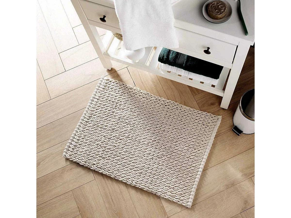 Tapis de Bain Relief "Isalis" 50x80cm Beige