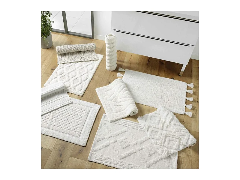Tapis de Bain Relief "Isalis" 50x80cm Beige
