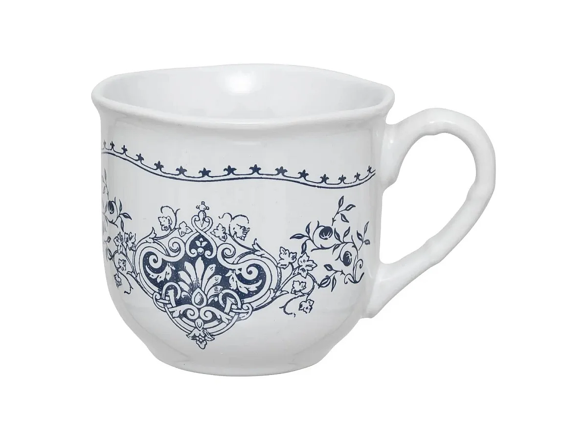 Coffret 2 Tasses & Sous-Tasses "Little Cottage" 18cl Blanc