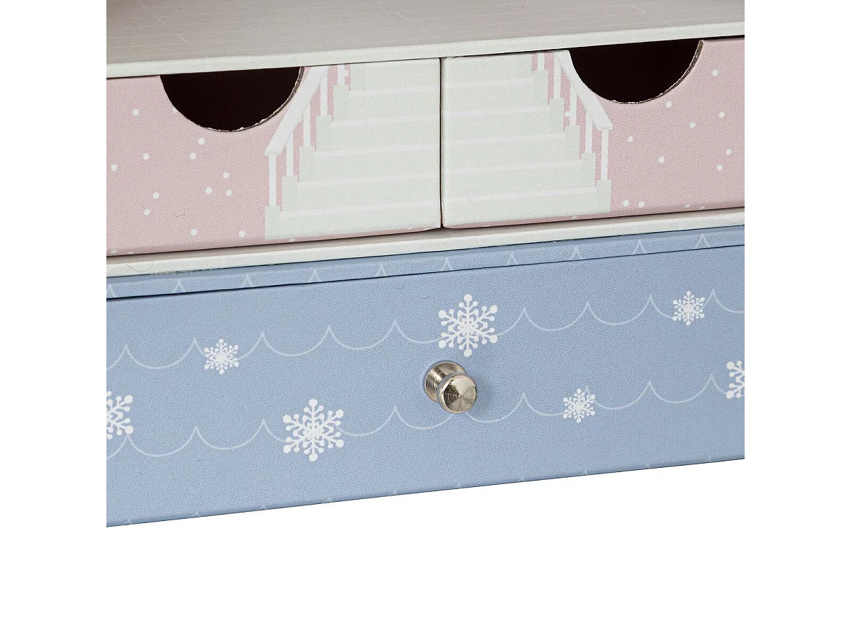 Boîte à Bijoux Enfant "Hiver" 24cm Rose & Bleu