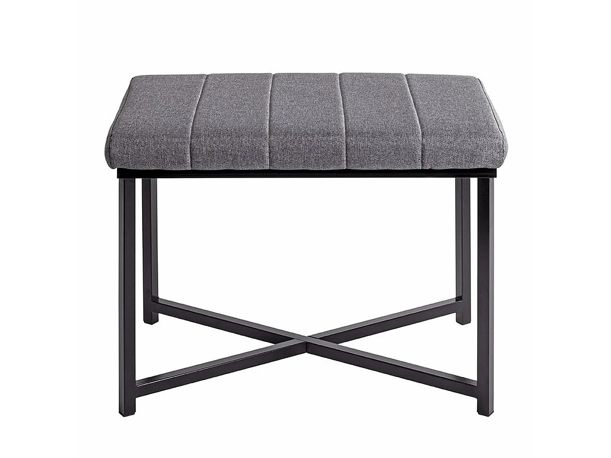 Banc Design "Elisabeth" 59cm Gris & Noir