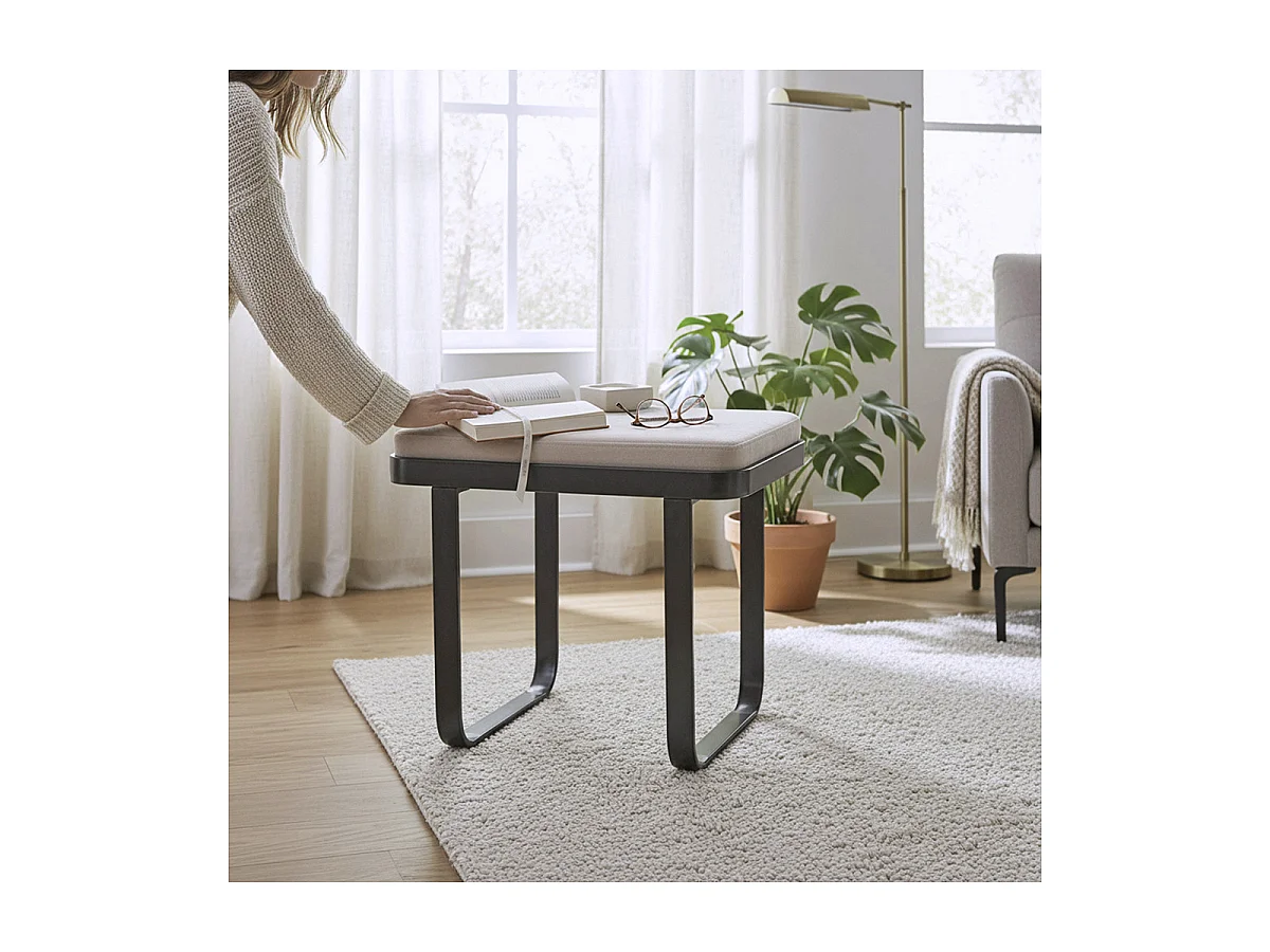 Banc Design 1 Place "Dario" 56cm Beige Gris