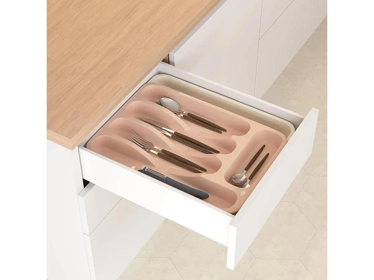 Range-Couverts Extensible "Poly" 28cm Rose
