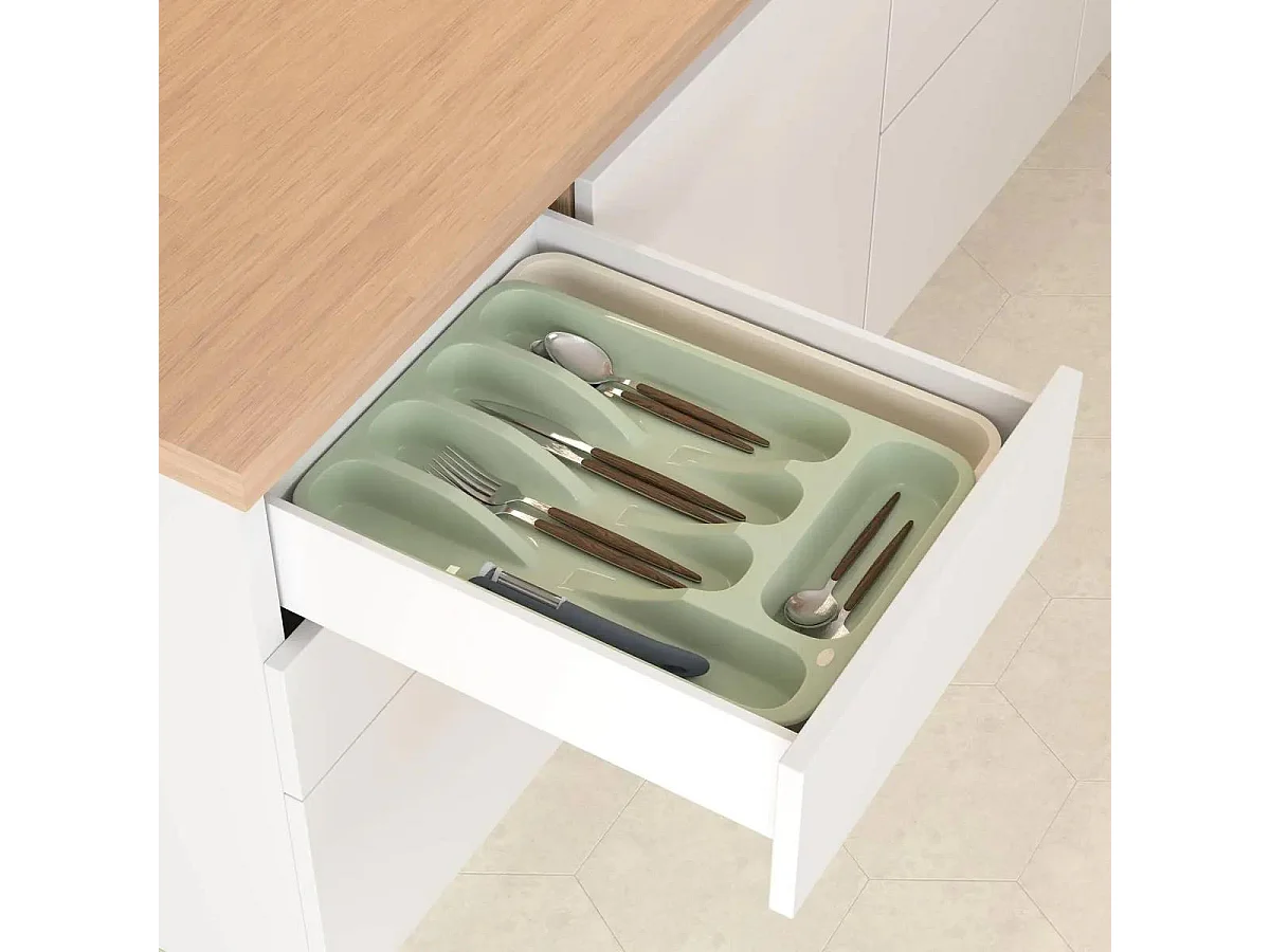 Range-Couverts Extensible "Poly" 28cm Vert