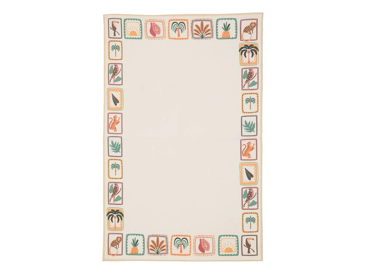Lot de 3 Torchons "Tropical" 45x70cm Multicolore