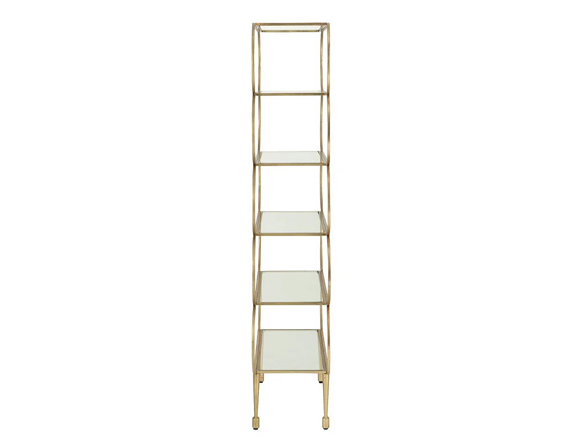 Étagère Design en Verre "Qasr" 177cm Doré