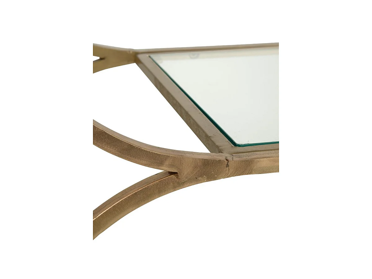 Étagère Design en Verre "Qasr" 177cm Doré