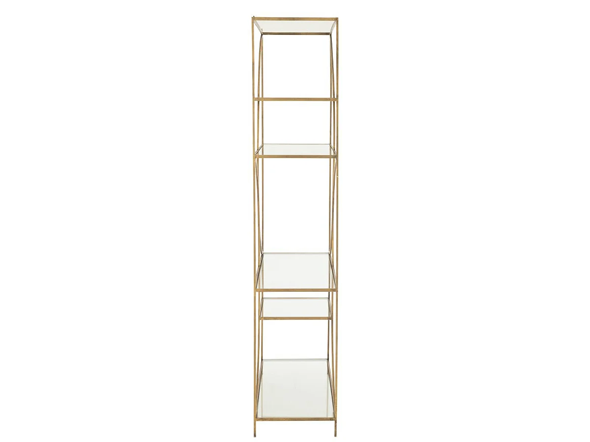 Étagère 6 Niveaux en Verre "Nar" 200cm Doré