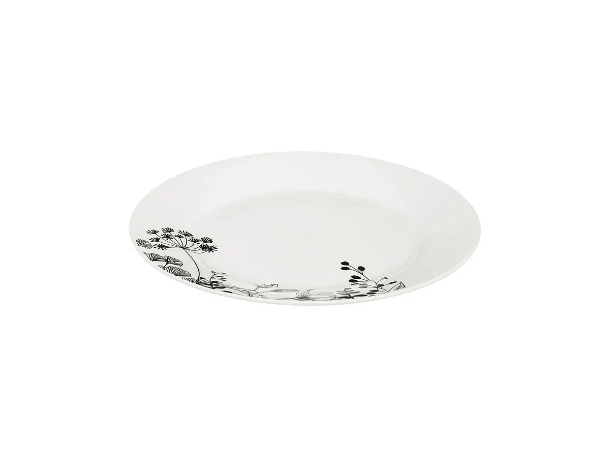 Service de Table 18 Pièces "White Floral" 26cm Blanc