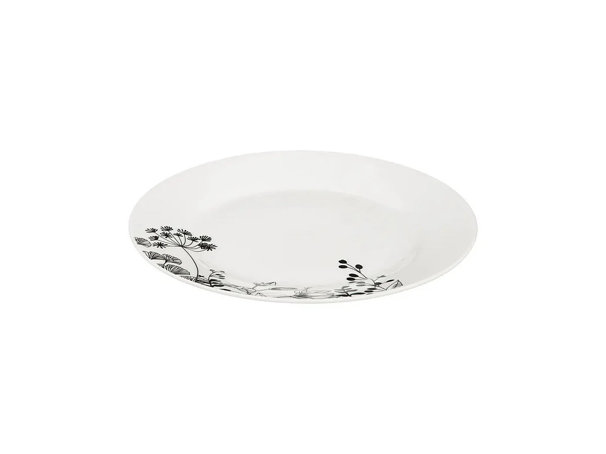 Service de Table 18 Pièces "White Floral" 26cm Blanc