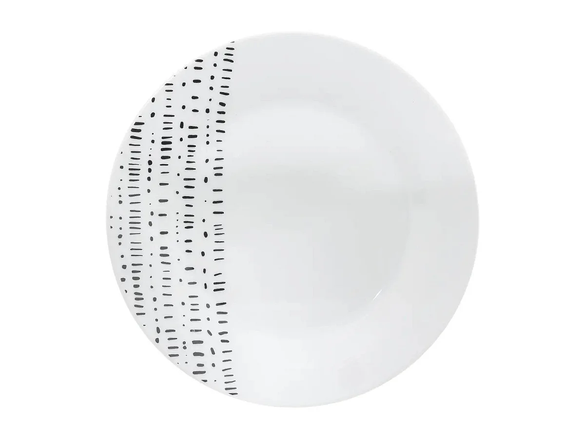 Service de Table 18 Pièces "Berbère" 27cm Blanc
