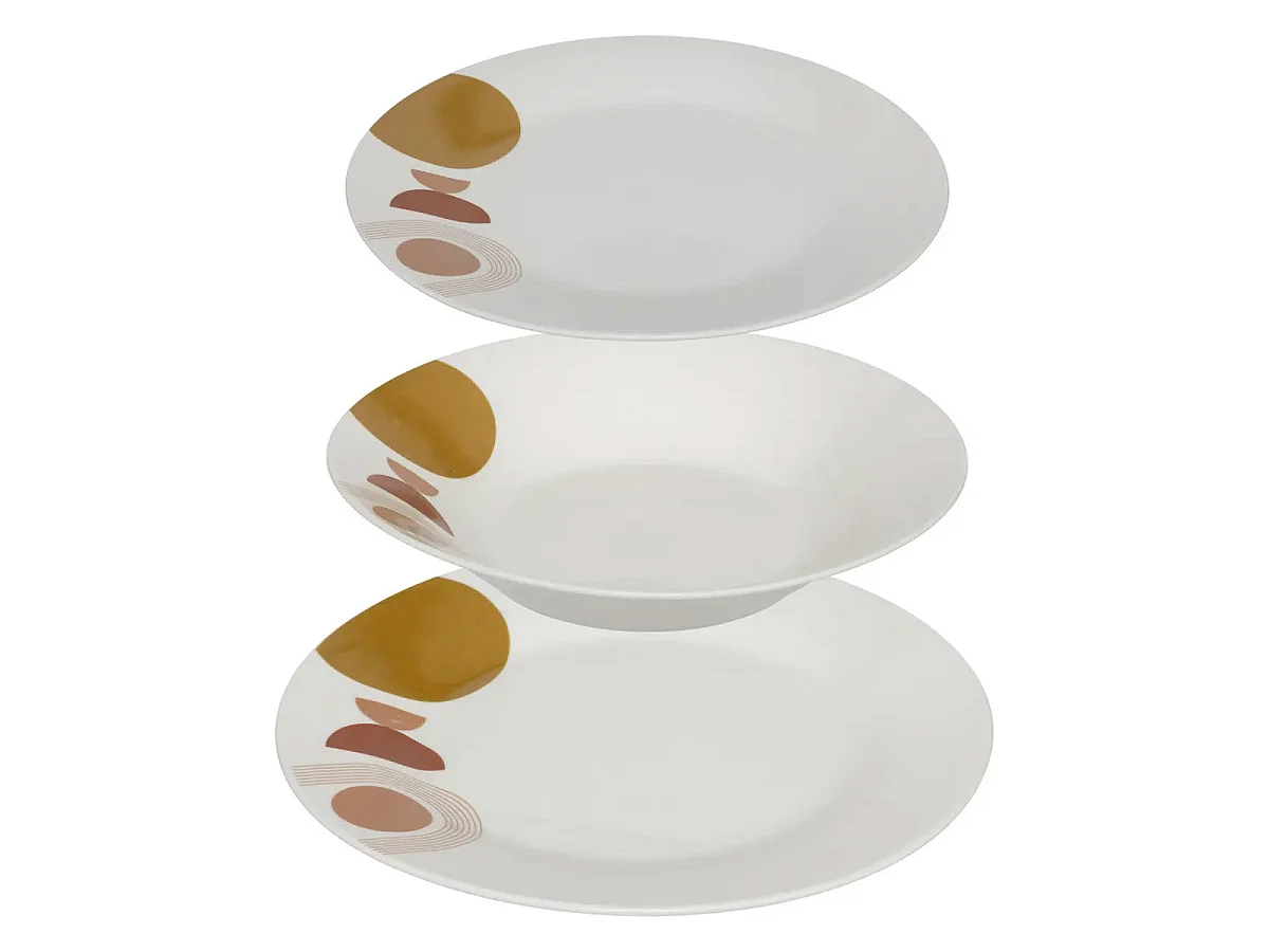 Service de Table 18 Pièces "Tara" 27cm Blanc