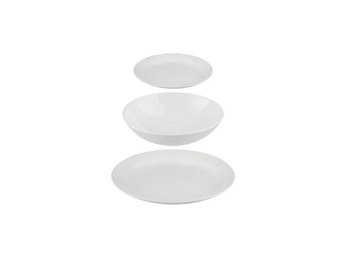 Service de Table 18 Pièces "Colorama" 26cm Blanc