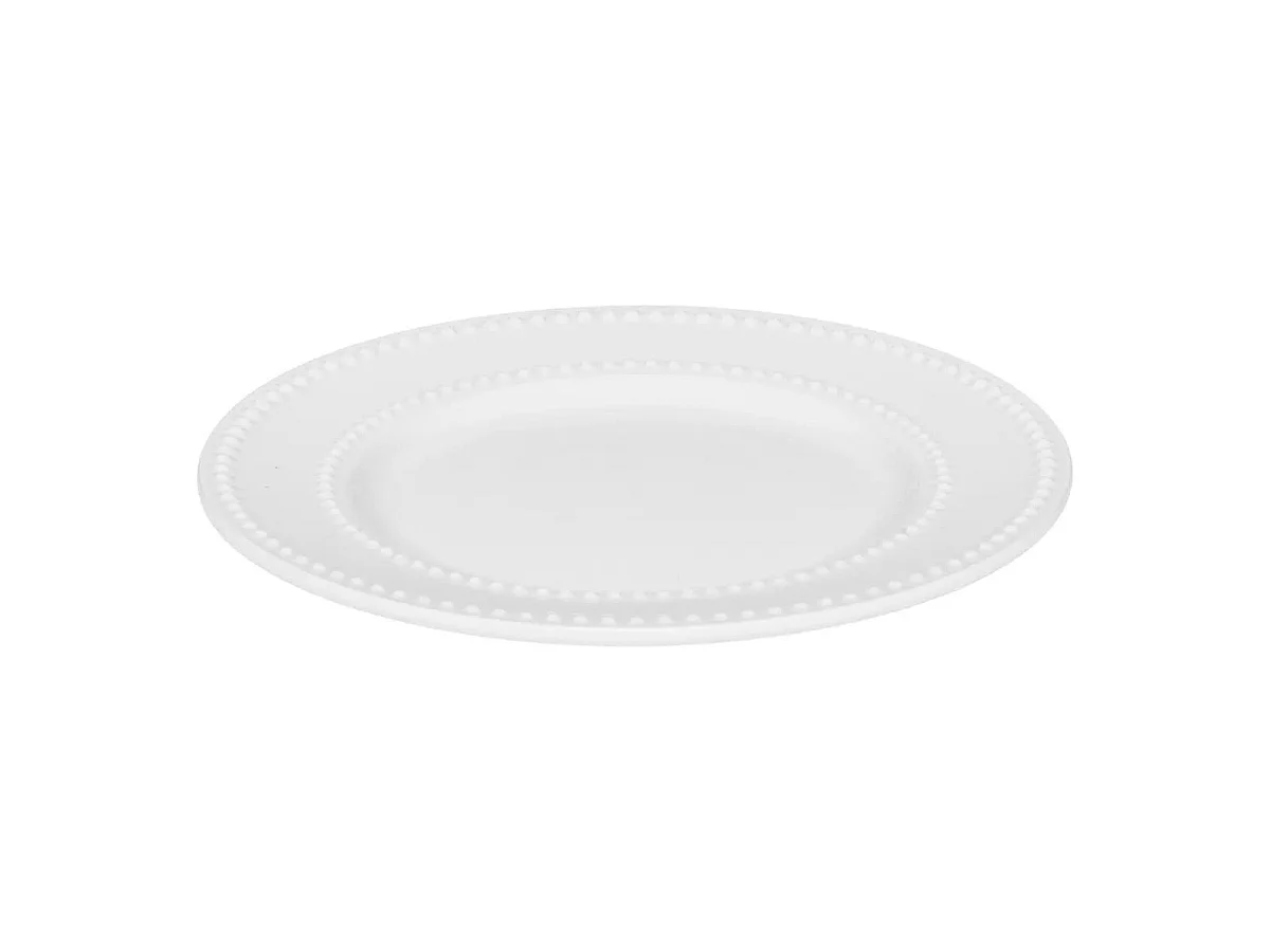 Service de Table en Porcelaine 18 Pièces "Perle" 27cm Blanc