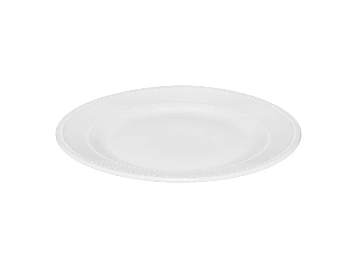 Service de Table en Porcelaine 18 Pièces "Perle" 27cm Blanc