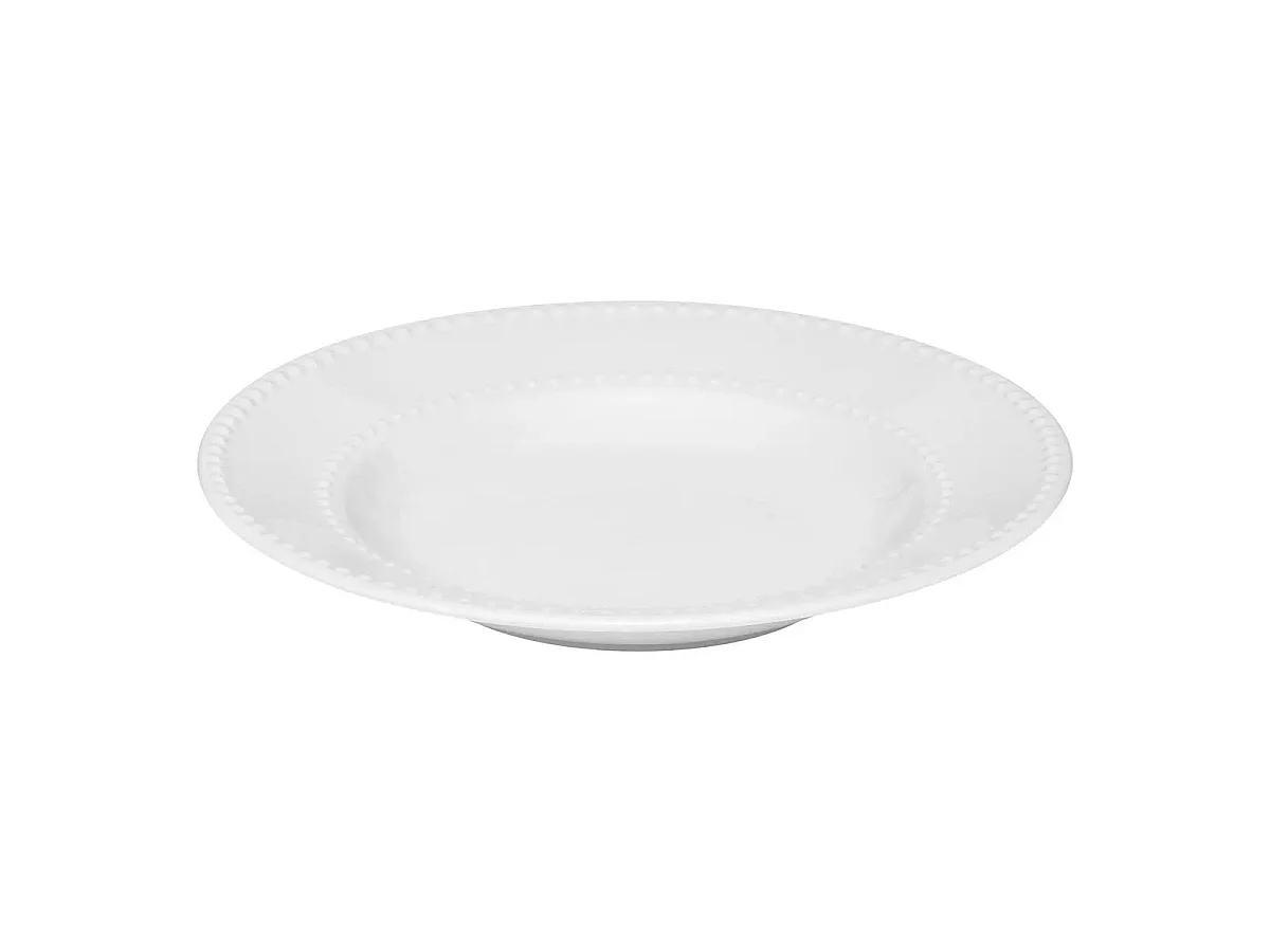 Service de Table en Porcelaine 18 Pièces "Perle" 27cm Blanc