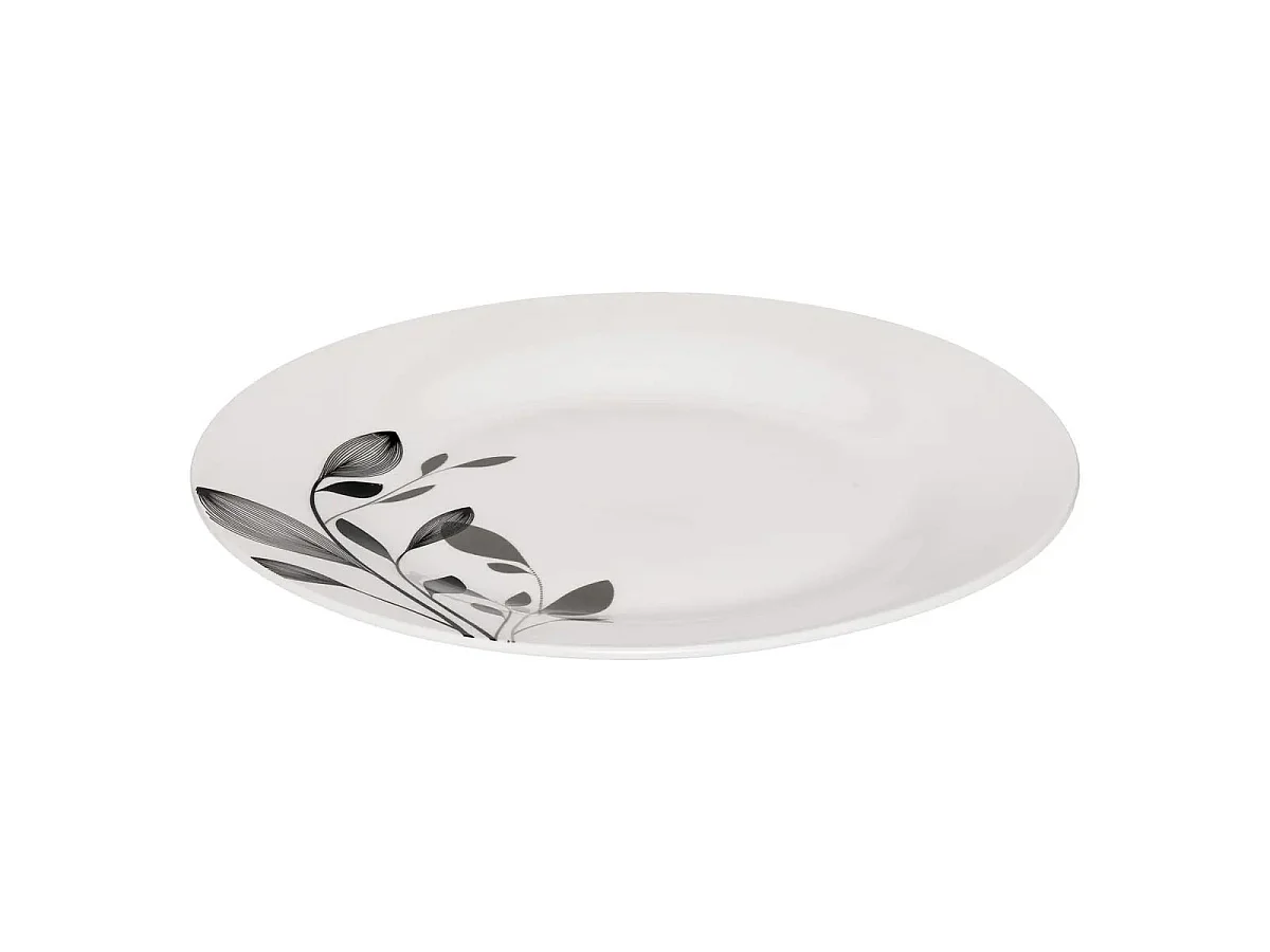 Service de Table 18 Pièces "Lila" 26cm Blanc & Noir